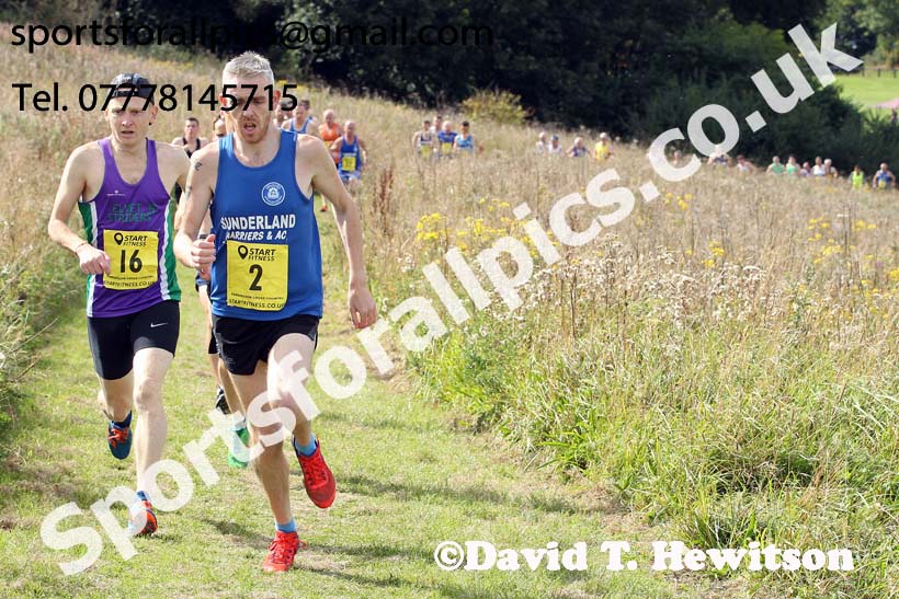 Senior mens relay 2019 Sunderland Harriers Open Cross Country. Photo:  David T. Hewitson/Sports for All Pics